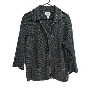 Quiet Luxury Wool Blend Jacket Talbots Italian Classic Textured Size 1X
